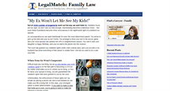 Desktop Screenshot of familyblog.legalmatch.com