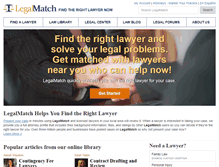 Tablet Screenshot of legalmatch.com